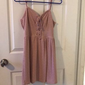 Pink spaghetti strap dress